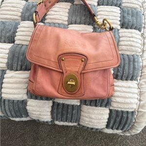 Coach Blush Pink Leather Shoulder Bag